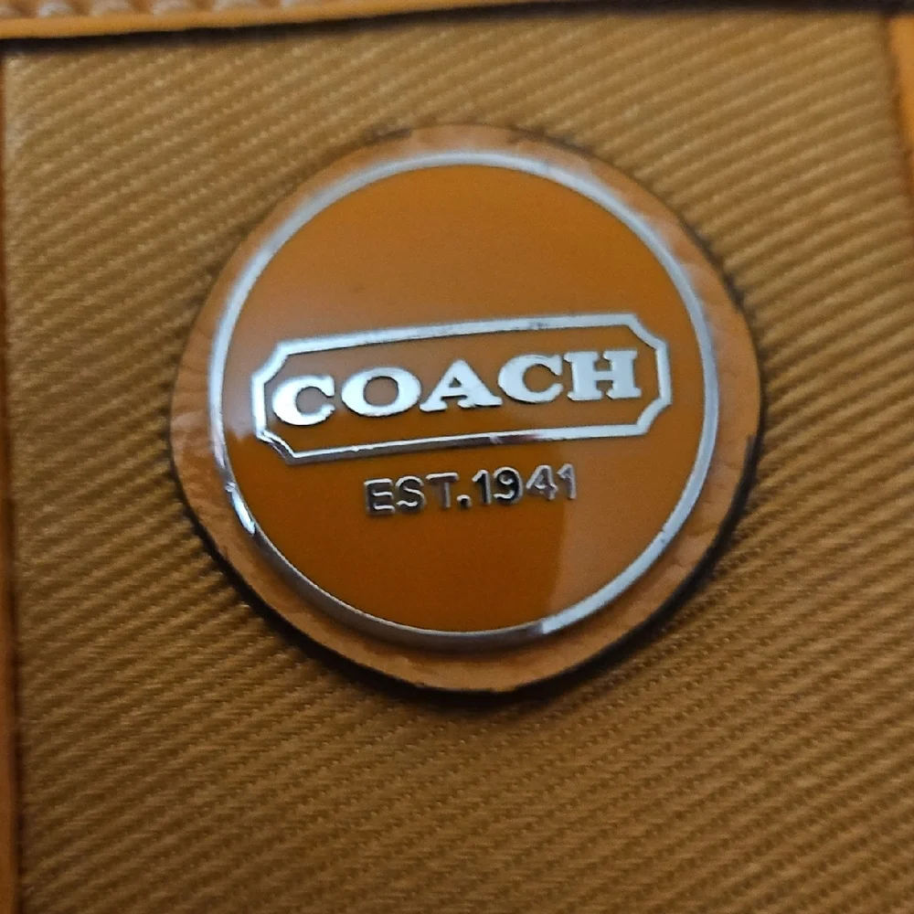 Coach Tan and Orange Crossbody Bag - Picture 3 of 8